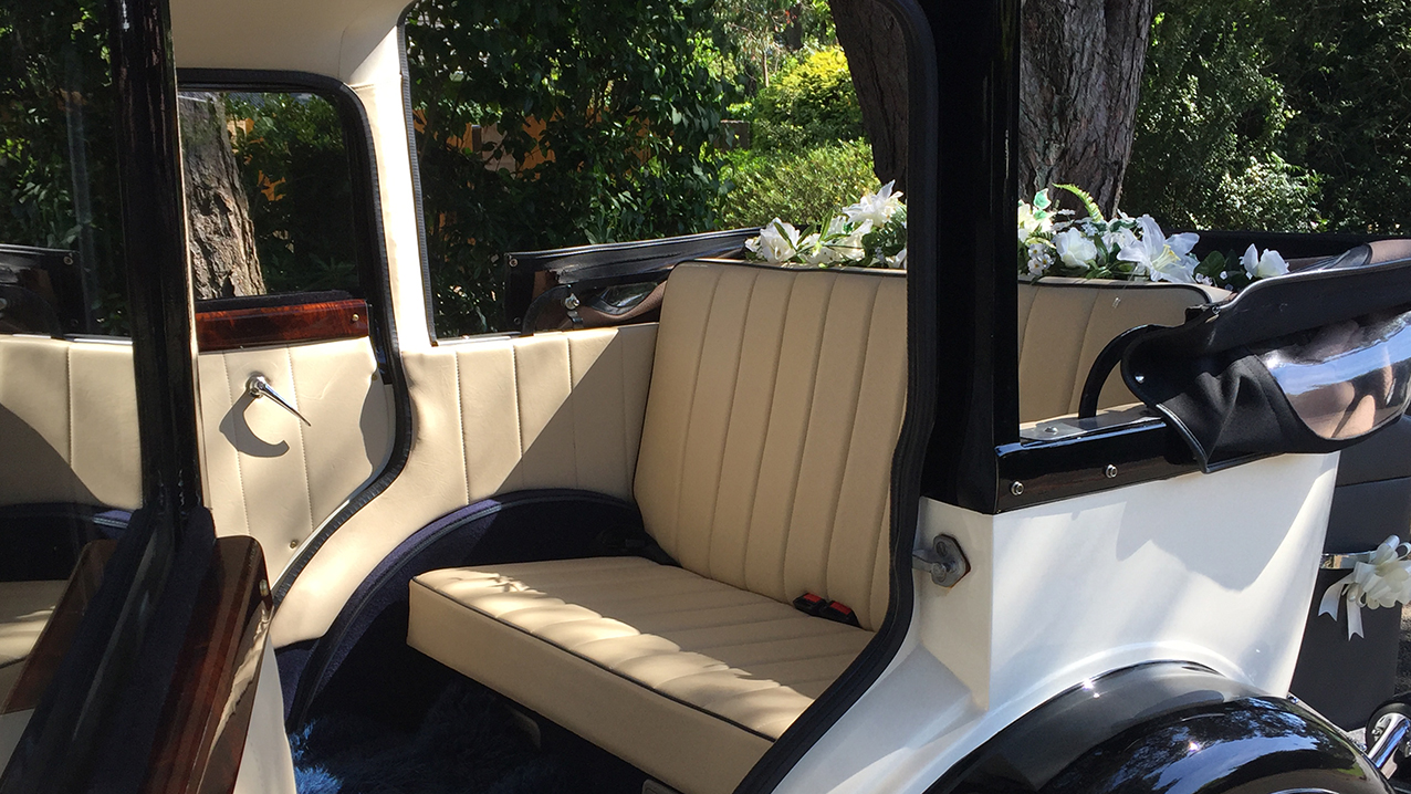 interior of Bramwith with cream leather interior