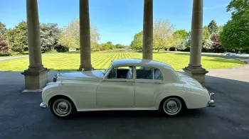 Classic rolls-Royce Silver Cloud decorated with Wedding Ribbons