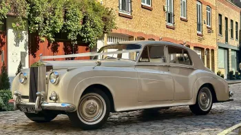 Side view classic Rolls-Royce in the street of london