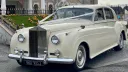 Classic rolls-Royce Silver Cloud decorated with Wedding Ribbons