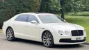 Right Side view of White Bentley