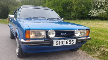 Blue Ford Cortina Mk4 2L Ghia
