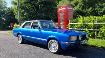 Blue Ford Cortina Mk4 2L Ghia