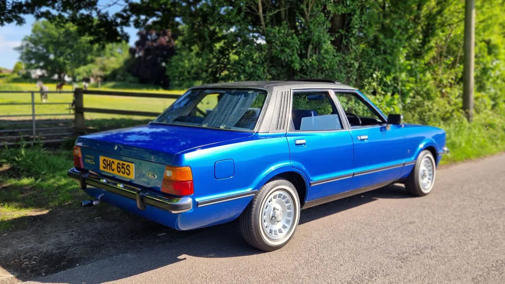 Blue Ford Cortina Mk4 2L Ghia
