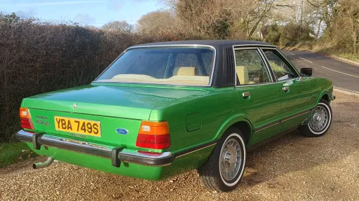 Green Ford Cortina Mk4 2.3L V6 Ghia
