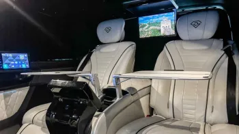 Rear interior with cream leather seats