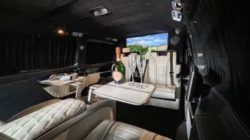 Rear interior with cream leather seats