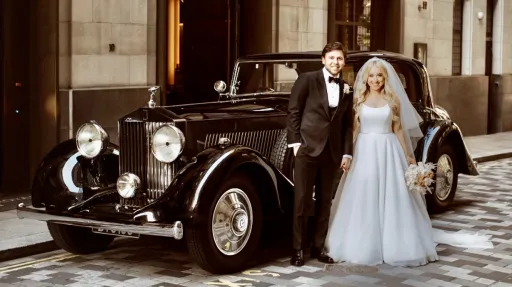 Vintage Rolls-Royce Phantom in Black and Grey