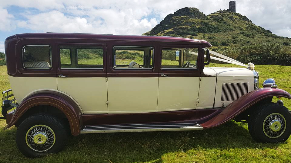 Side view of Bramwith Convertible in Ivory and Burgundy