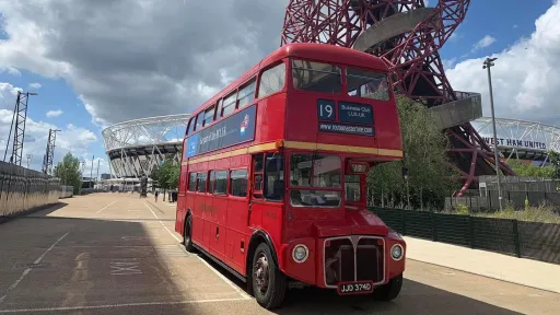 London Routemaster bus in the street of London