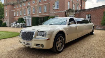 Modern White Chrysler 300c Stretched Limousine