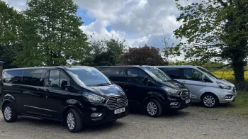 Fleet of Ford Modern Mini buses for wedding hire
