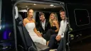 Black Ford Mini Bus inside Passengers