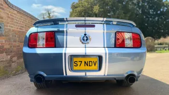Rear view Ford Mustang