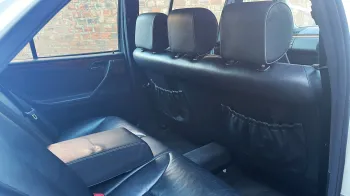 black leather interior in Stretched Mercedes Limousine