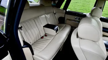 cream leather rear interior in Rolls-Royce Phantom