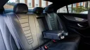 Rear interior black leather seats inside Mercedes CLS Coupe