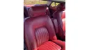 Burgundy leather interior inside Rover P5 Coupe