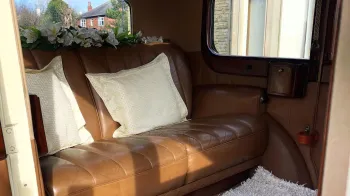 Tan Leather interior inside vintage Rolls-Royce