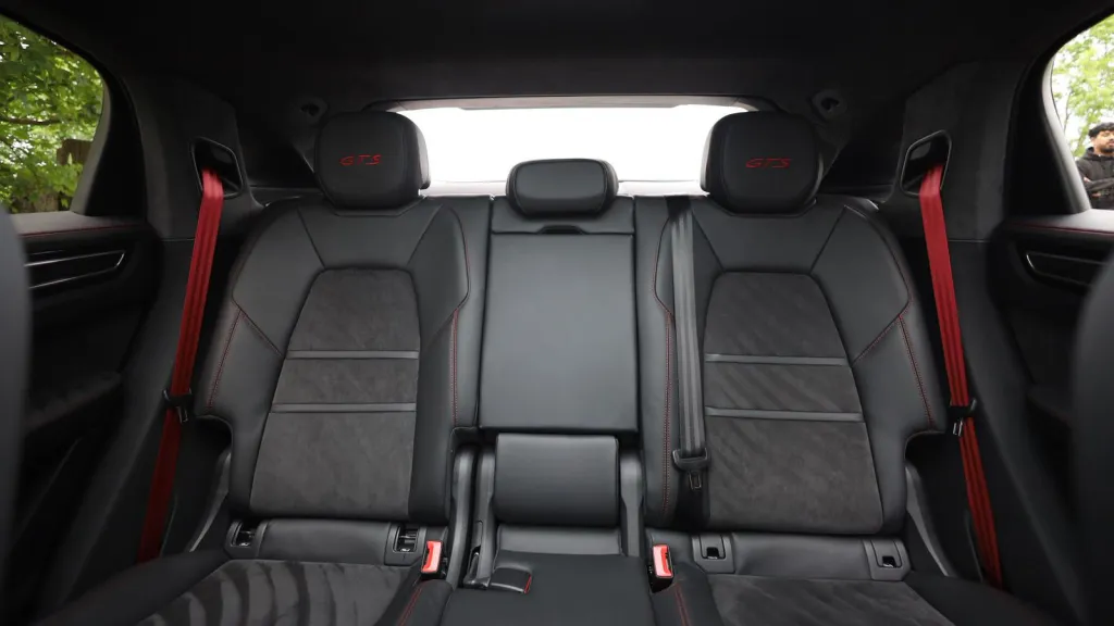 Black Porsche Cayenne GTS rear interior seating