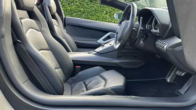 Lamborghini Aventador interior driver's seating area