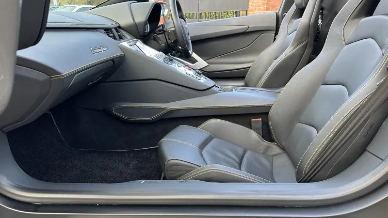 Lamborghini Aventador passenger seating area