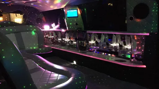 Ford Excursion Stretched Limousine with light effect on