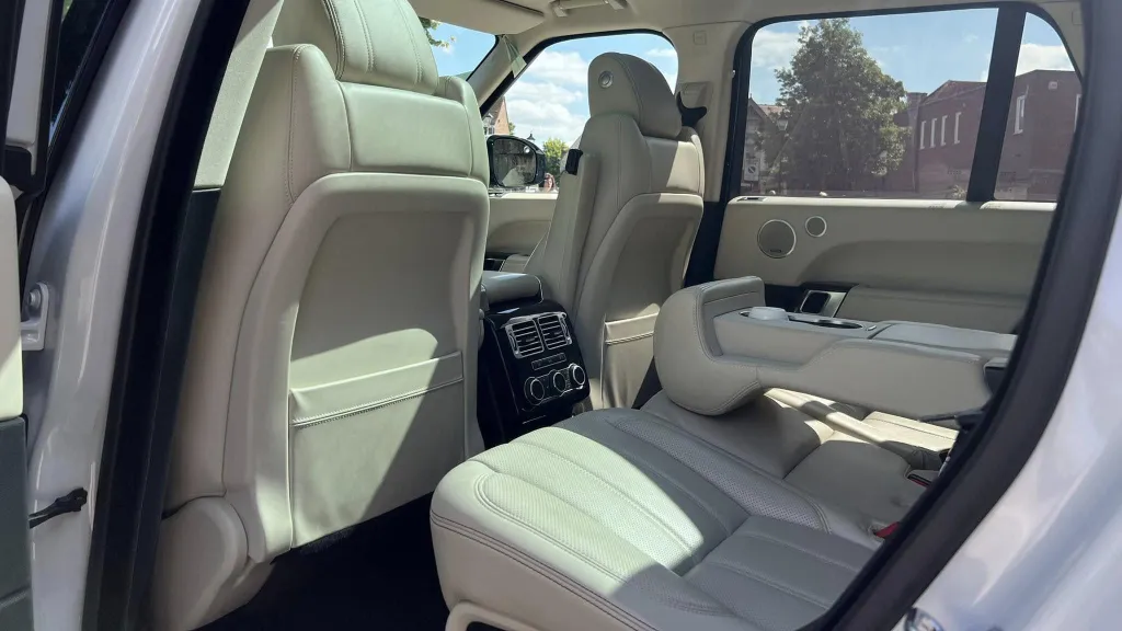 Cream leather interior inside Range Rover Vogue