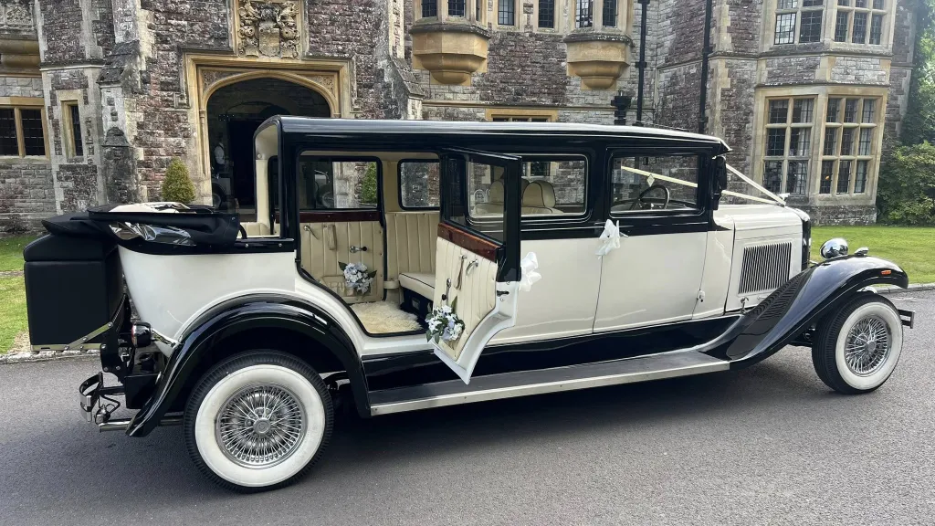Right side view of Bramwith Laundaulette with cream leather interior