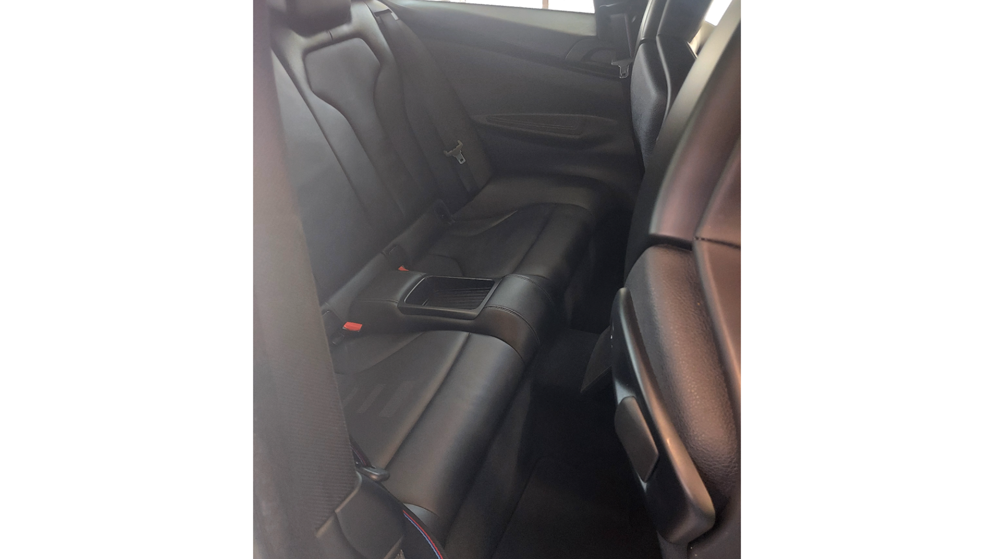 Black Leather rear seating interior in BMW M4 cs sport