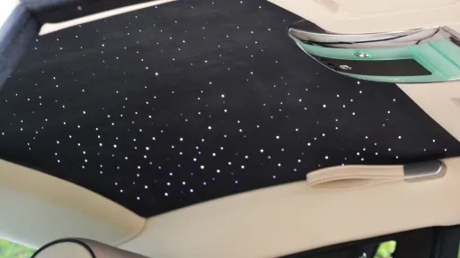 Starlight ceiling inside a Rolls-Royce Phantom
