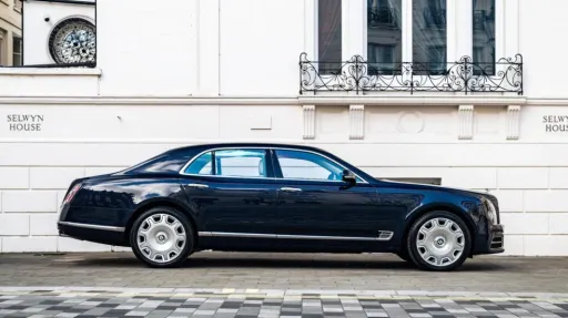 Right side view Bentley Mulsanne in Blue