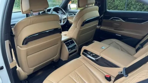 cream leather interior in BMW