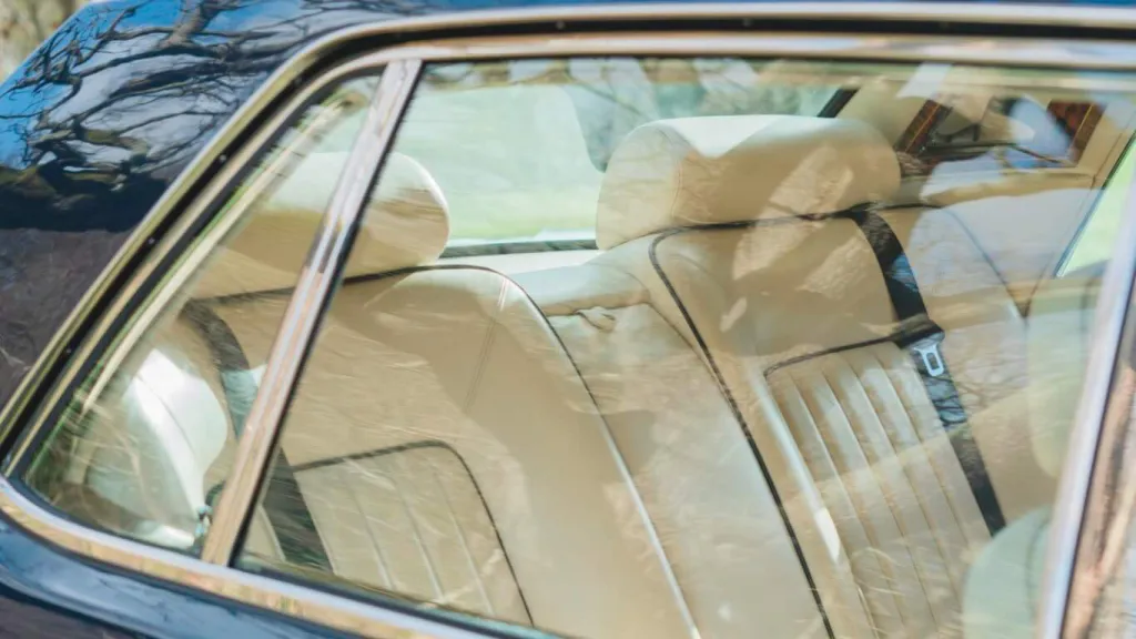 cream leather interior inside Rolls-Royce Silver Spirit