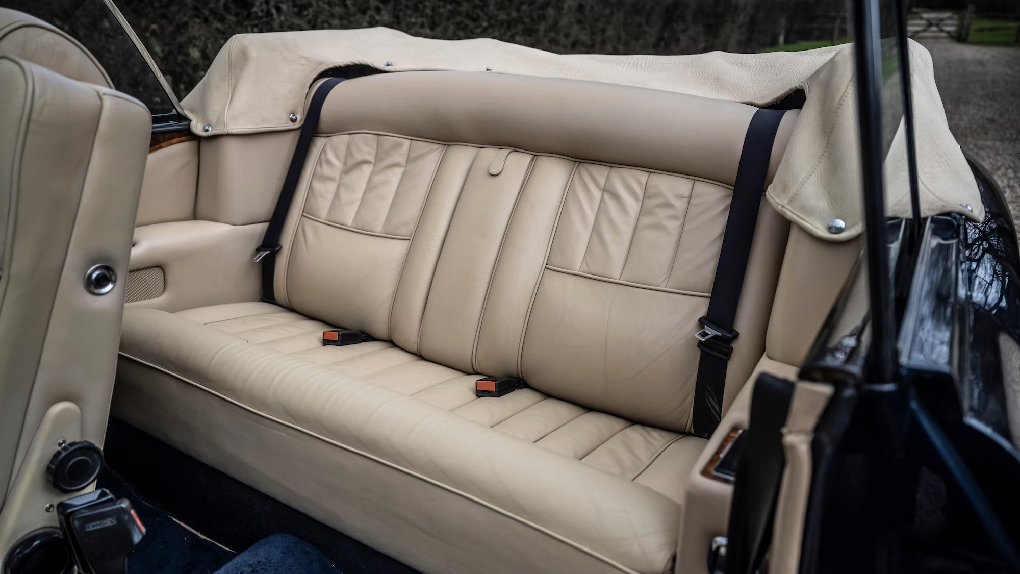 rear interior cream leather seats