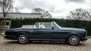 Right side view blue corniche with convertible roof open
