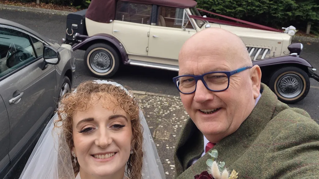Wow, what a car and what a driver. Everything was perfect, no rush service in a fantastic car. My daughter had no idea that we had arranged the car and was genuinely blown away. A perfect start to a perfect day.