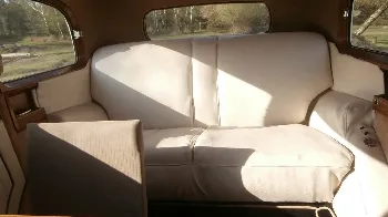 Vintage Rolls-Royce rear cabin interior