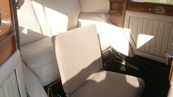 Rolls-Royce Limousine rear cabin interior with casual seats up.
