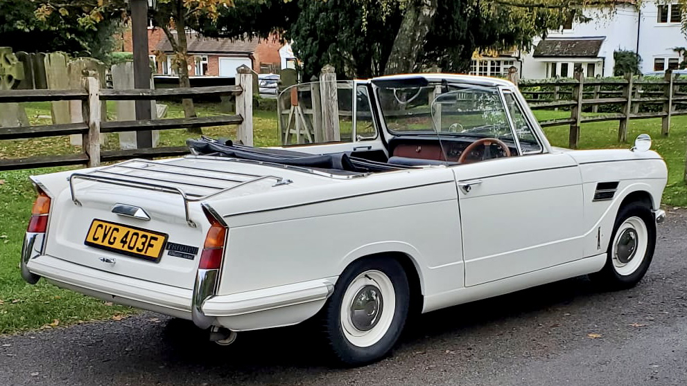 We could not have wished for me from Amy and the little Triumph Herald. A perfect addition to our day! Mark and Tanya