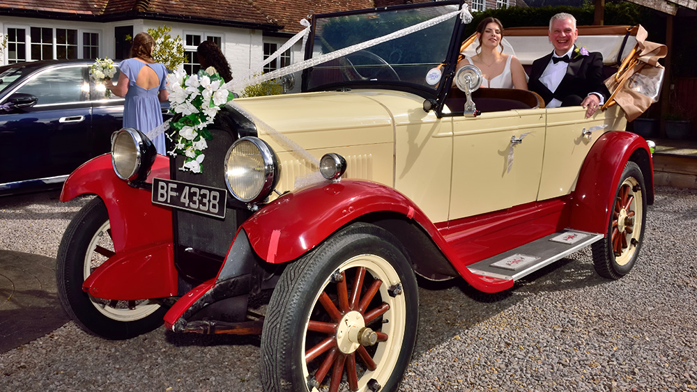 David just made our day. He arrived early to take extra photos and let the flower girls sit in the car for photos. Beautiful car which made our day extra special.