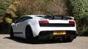Rear view White Lamborhghini