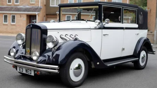 Black and Ivory Regent Car with white plain wheels