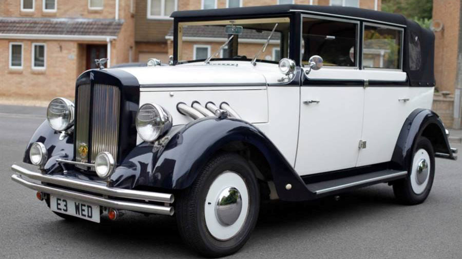 Black and Ivory Regent Car with white plain wheels