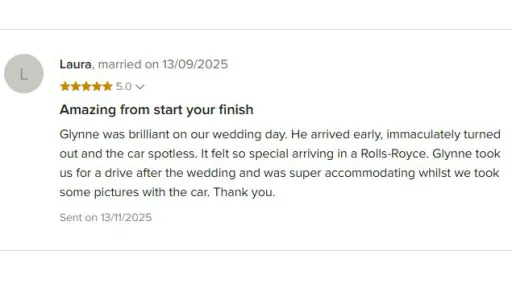 Wedding review photo from Laura