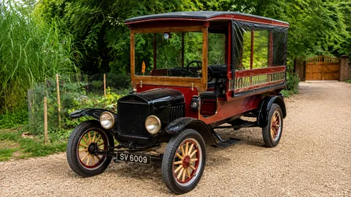 1914 Ford Model T Charabanc wedding bus with eight passenger seats