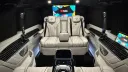 Luxury cream leather passenger interior inside black Mercedes V-Class Landjets