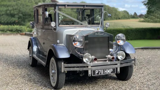Silver Imperial vintage style car