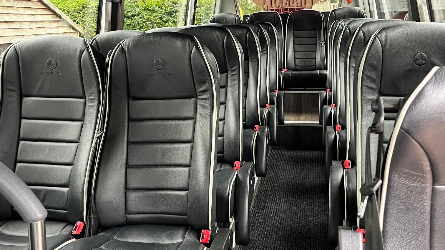 interior seats inside Mercedes Mini bus