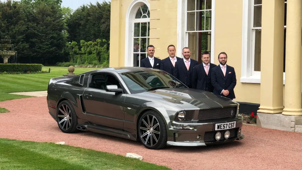 black Ford Mustang